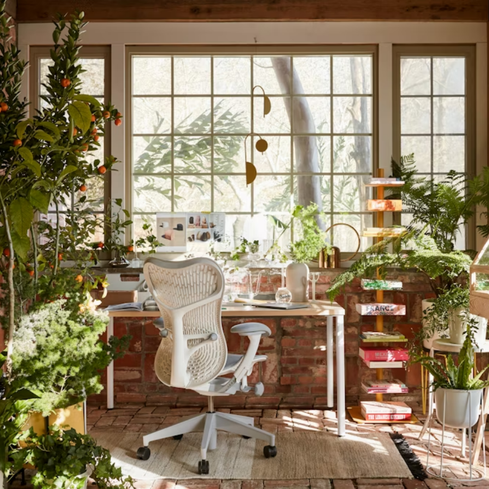 The OE1 Table from Herman Miller in a lounge. all-groups