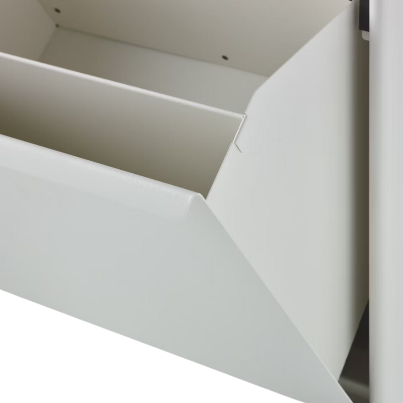 The OE1 Trolley from Herman Miller with top drawer and tip out file bin highlighting the bin.