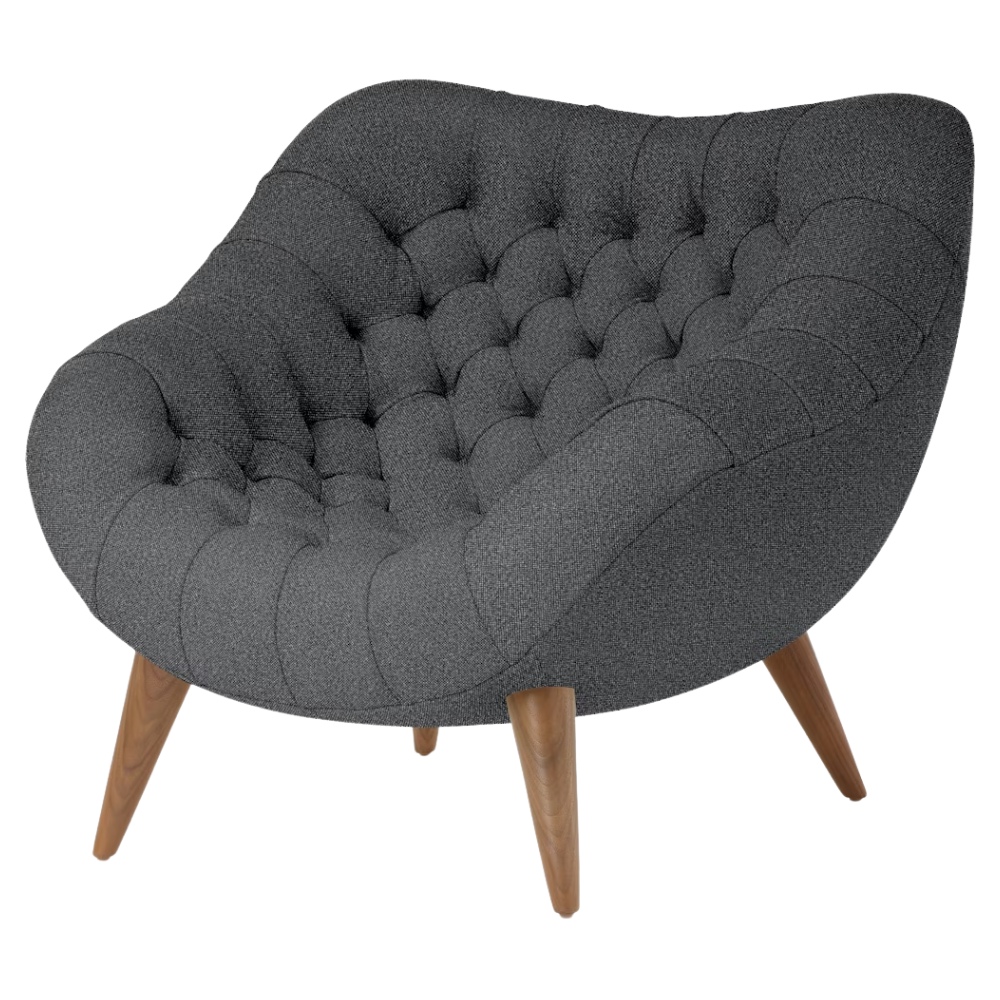 The Rohde Easy Chair from Herman Miller with the walnut beck upholstery and oak leg finish.