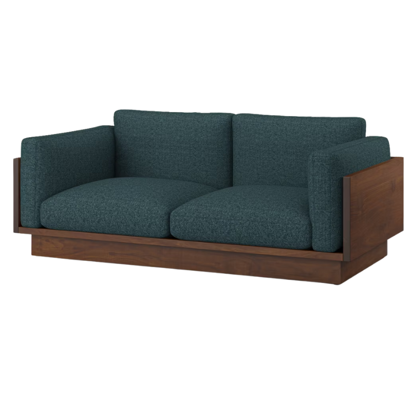 The Tudor Walnut Pawson Drift 80" Sofa from Herman Miller with beck appalachian upholstery.
