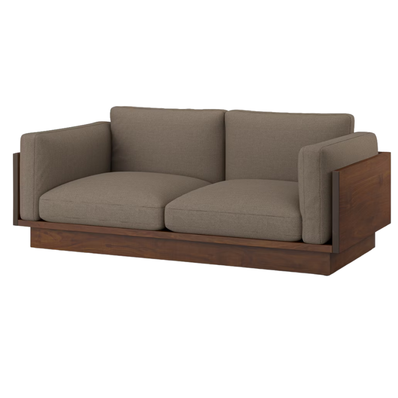 The Tudor Walnut Pawson Drift 80" Sofa from Herman Miller with isa median upholstery.