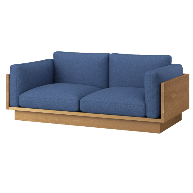 The White Oak Pawson Drift 80" Sofa from Herman Miller with luce alkali upholstery.