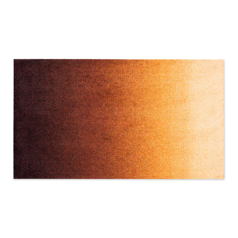 The Dis Doormat from Heymat 57 x 32 inch size in rust.