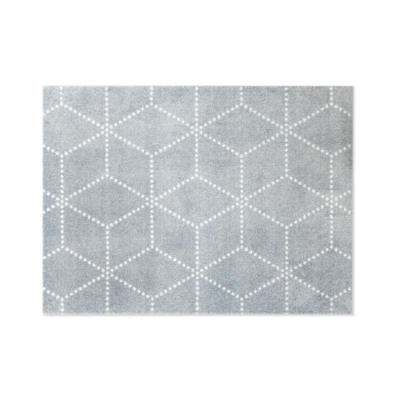 The Hagl Doormat from Heymat in 44 x 32 inch size in silver.