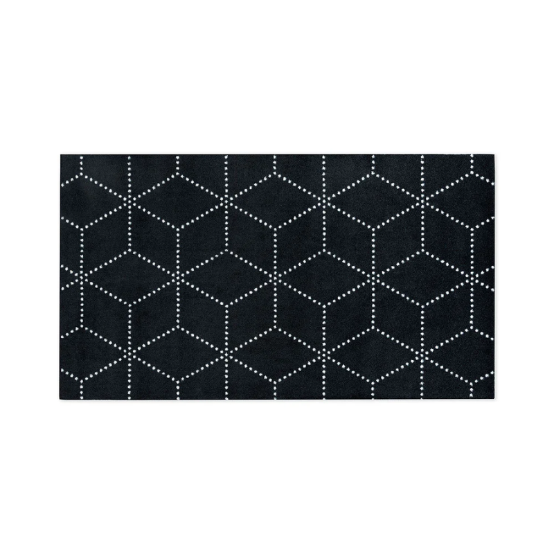 The Hagl Doormat from Heymat in 57 x 32 inch size in black.