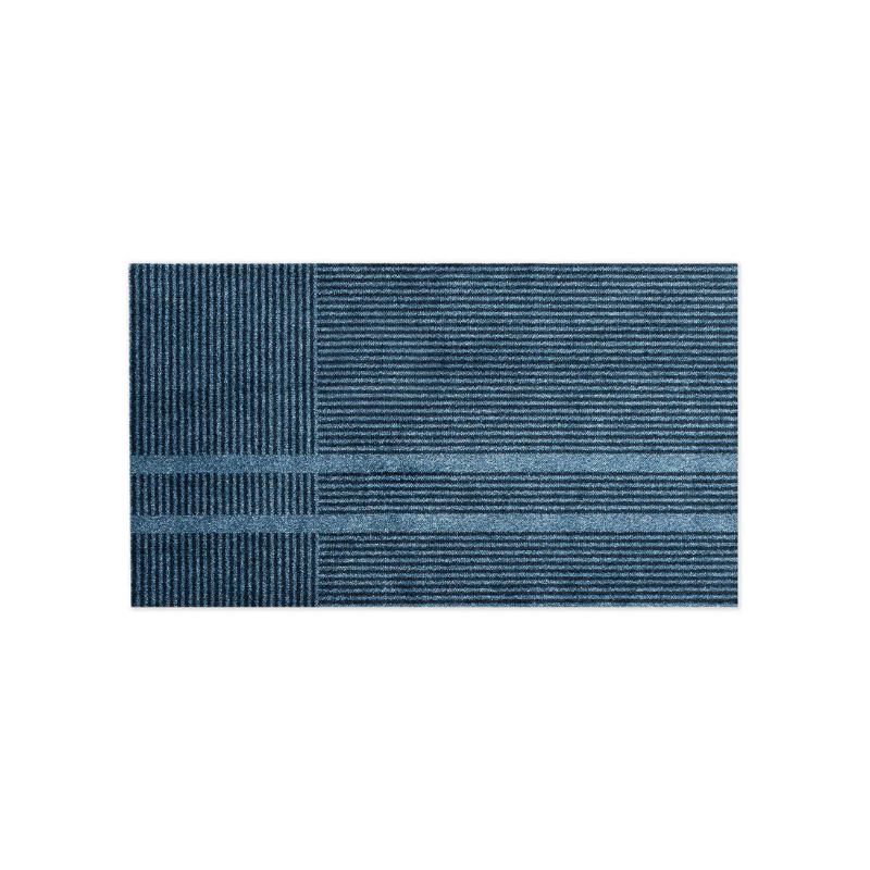 Large Løype doormat by Haymat in Stormy Blue.