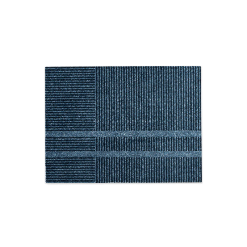 Medium Løype doormat by Haymat in Stormy Blue.