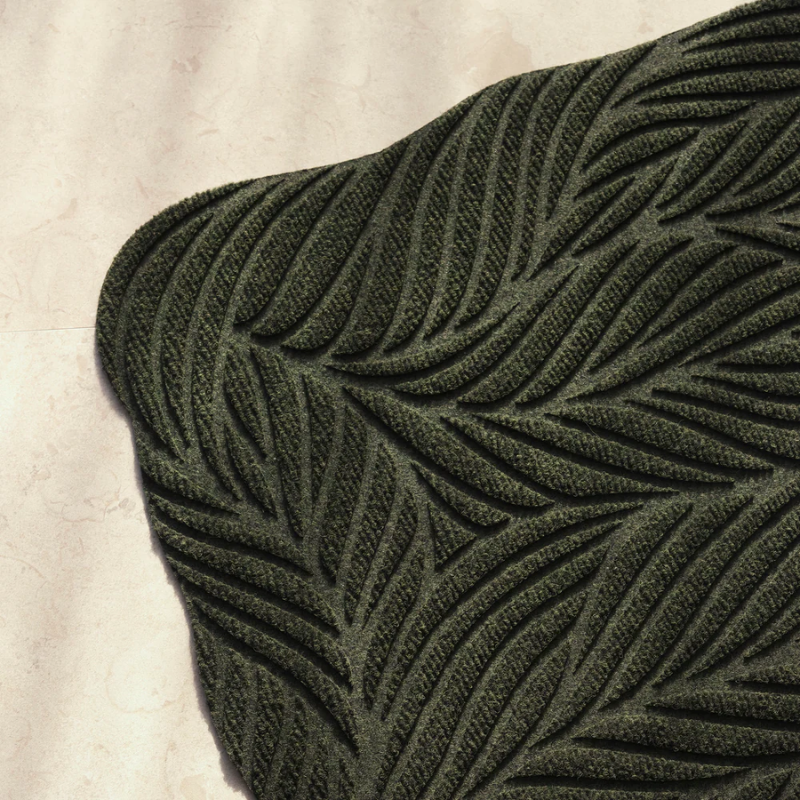 The Twine Doormat from Heymat in green close up.