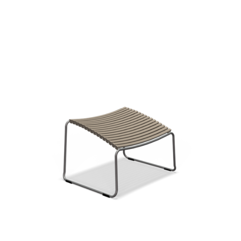 The beige Click Outdoor Footrest by Houe.