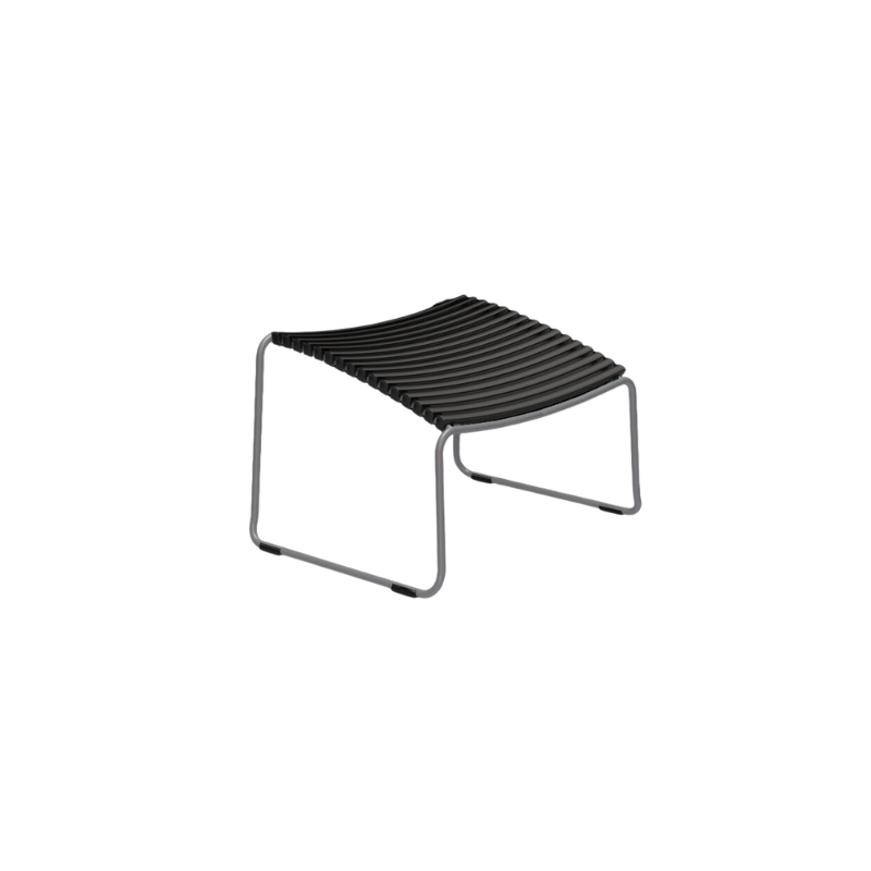 The black Click Outdoor Footrest by Houe.
