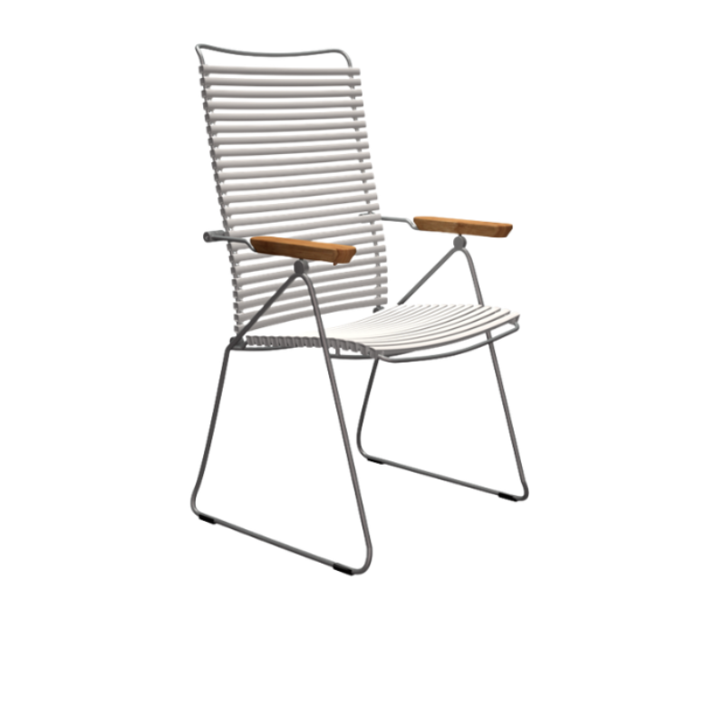 The muted white Click Outdoor Position Chair by Houe.