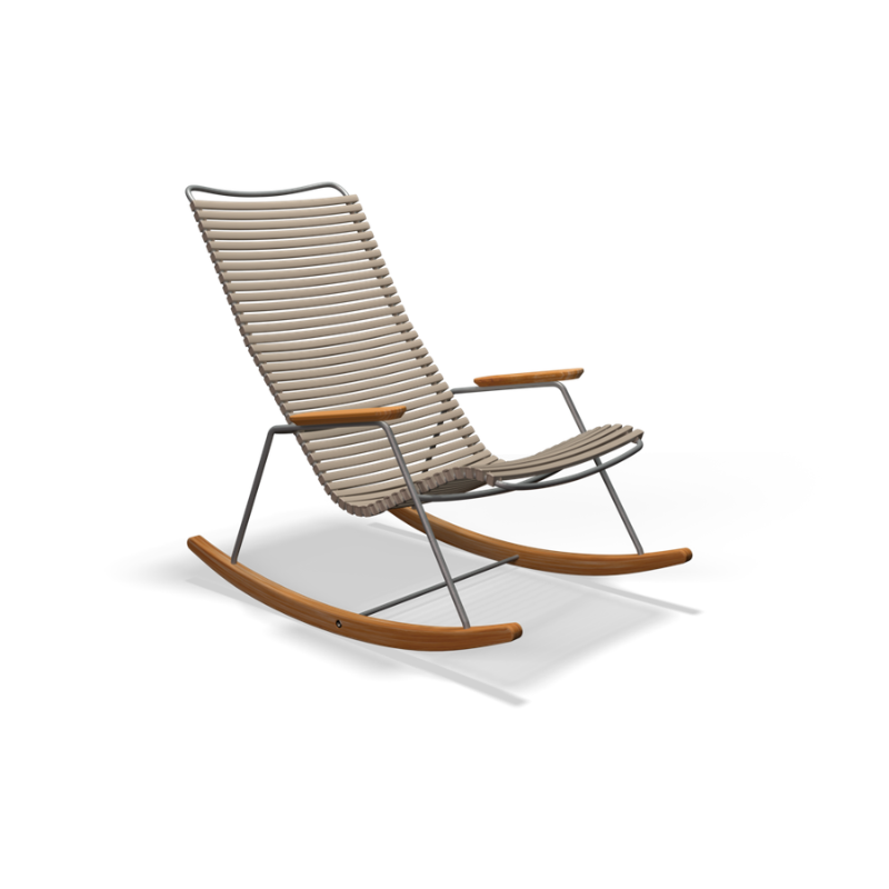 The beige Click Outdoor Rocking Chair by Houe.