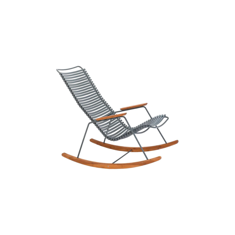 The dark grey Click Outdoor Rocking Chair by Houe.