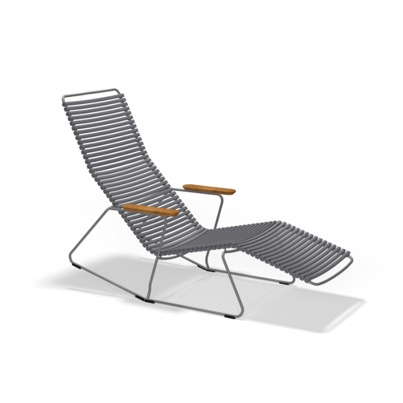 The dark grey Click Outdoor Sunrocker by Houe.