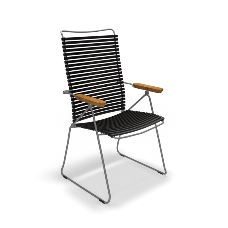 The black Click Outdoor Position Chair by Houe.