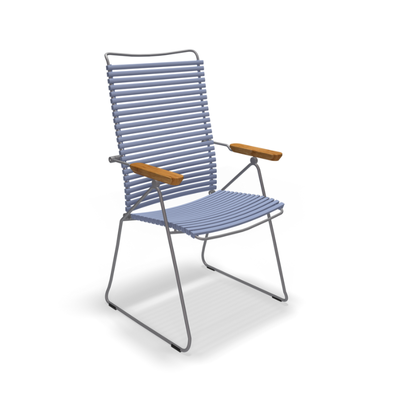 The pigeon blue Click Outdoor Position Chair by Houe.