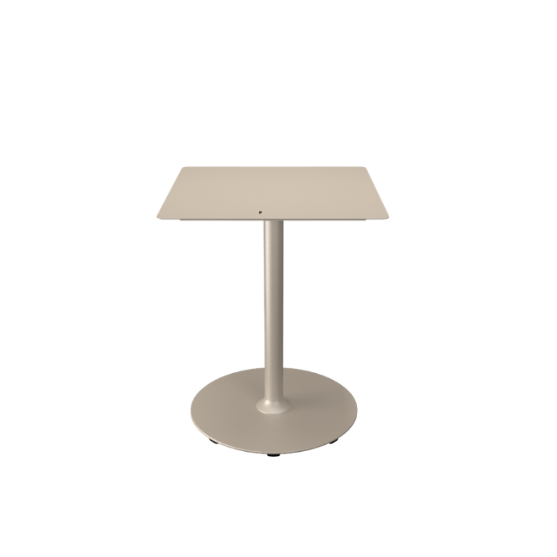 The small beige Pico Square Cafe Table Round Base by Houe.
