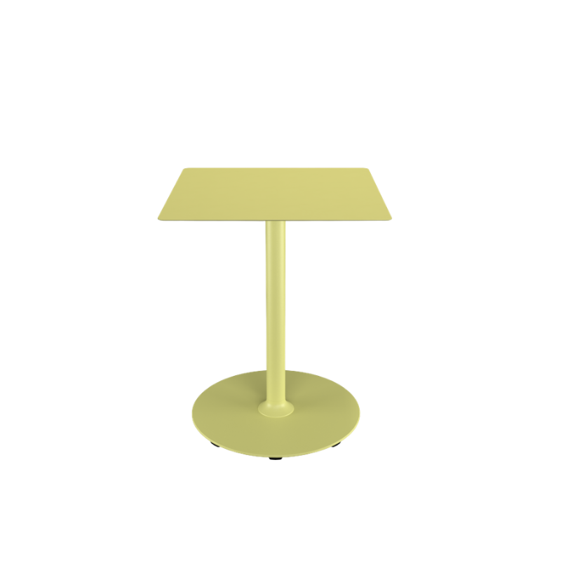 The small lemon zest Pico Square Cafe Table Round Base by Houe.