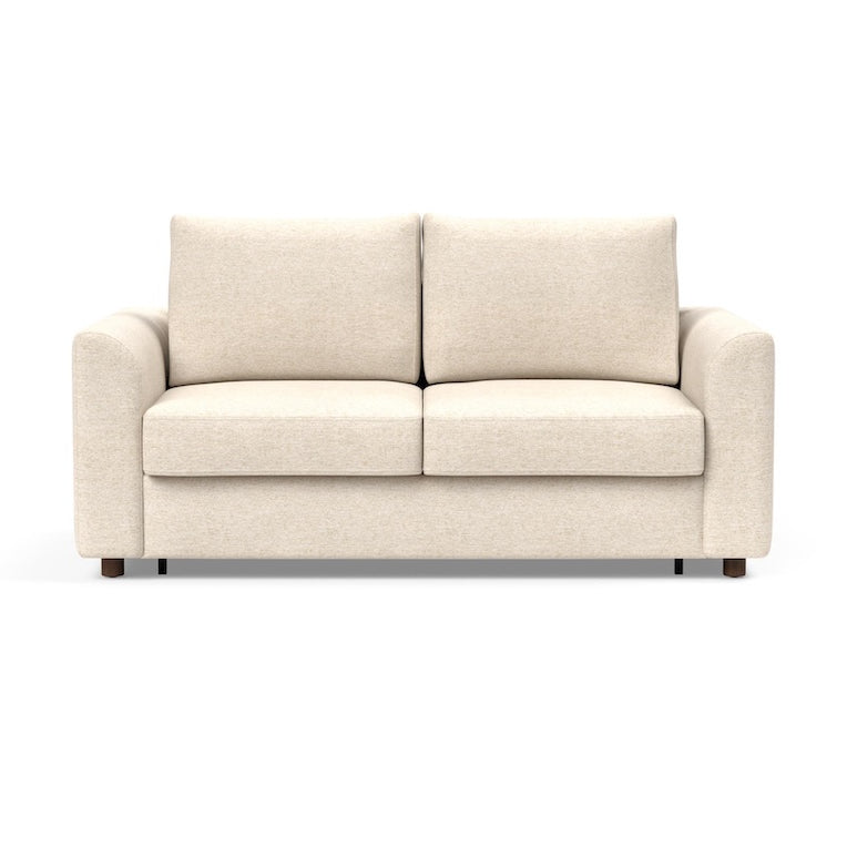 Innovation Living Neah Full Size Sofa Bed with Curved arms in Halifax Shell 365 upholstery.
