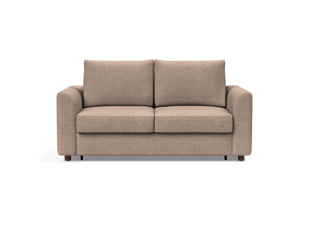 Innovation Living Neah Full Size Sofa Bed with Curved arms in Halifax Wicker 367 upholstery.