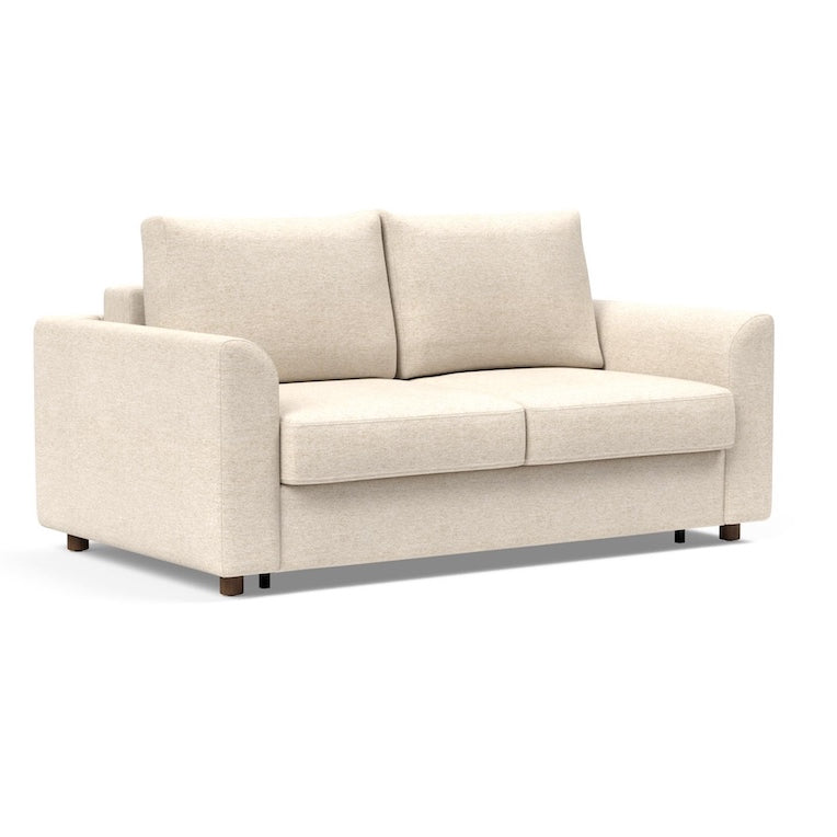 Innovation Living Neah Full Size Sofa Bed with Curved arms in Halifax Shell 365 upholstery.