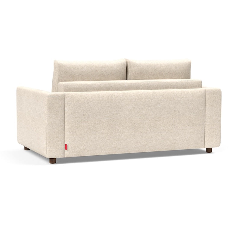 Innovation Living Neah Full Size Sofa Bed with Curved arms in Halifax Shell 365 upholstery from rear.
