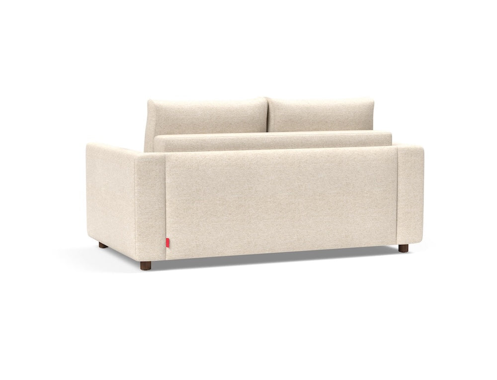 Innovation Living Neah Full Size Sofa Bed with Curved arms in Halifax Shell 365 upholstery from rear.