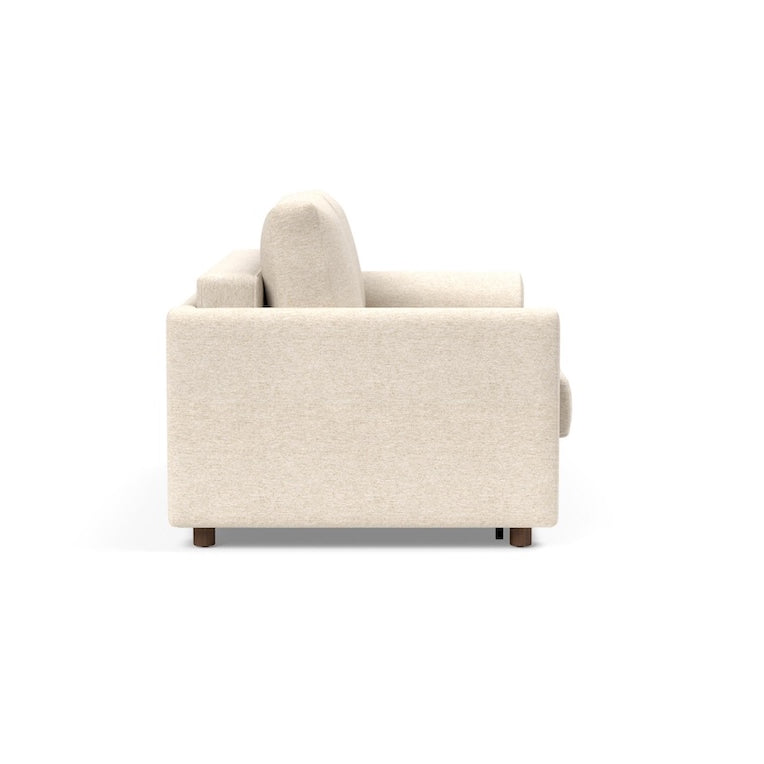 Innovation Living Neah Full Size Sofa Bed with Curved arms in Halifax Shell 365 upholstery.