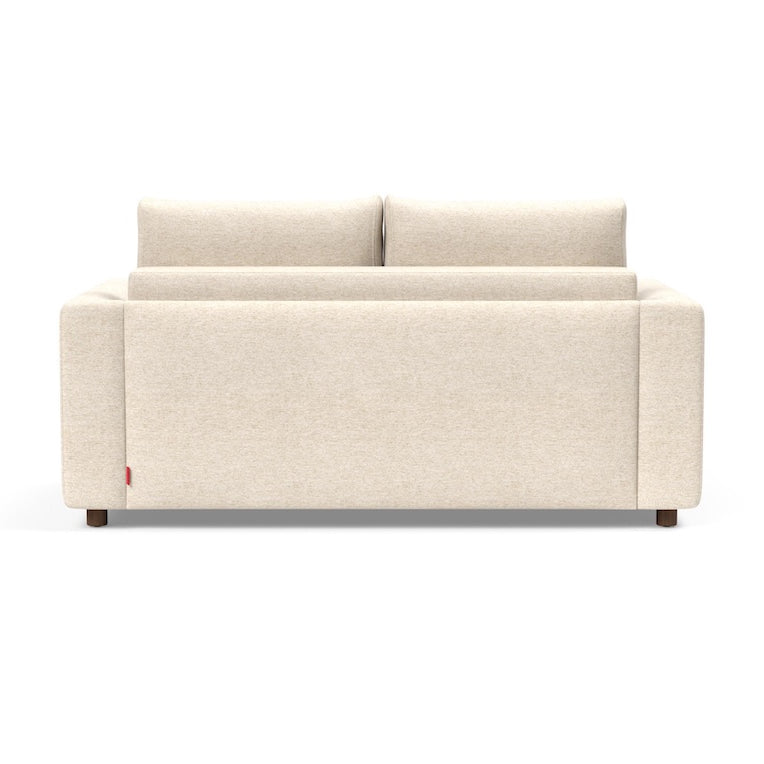 Innovation Living Neah Full Size Sofa Bed with Curved arms in Halifax Shell 365 upholstery rear.