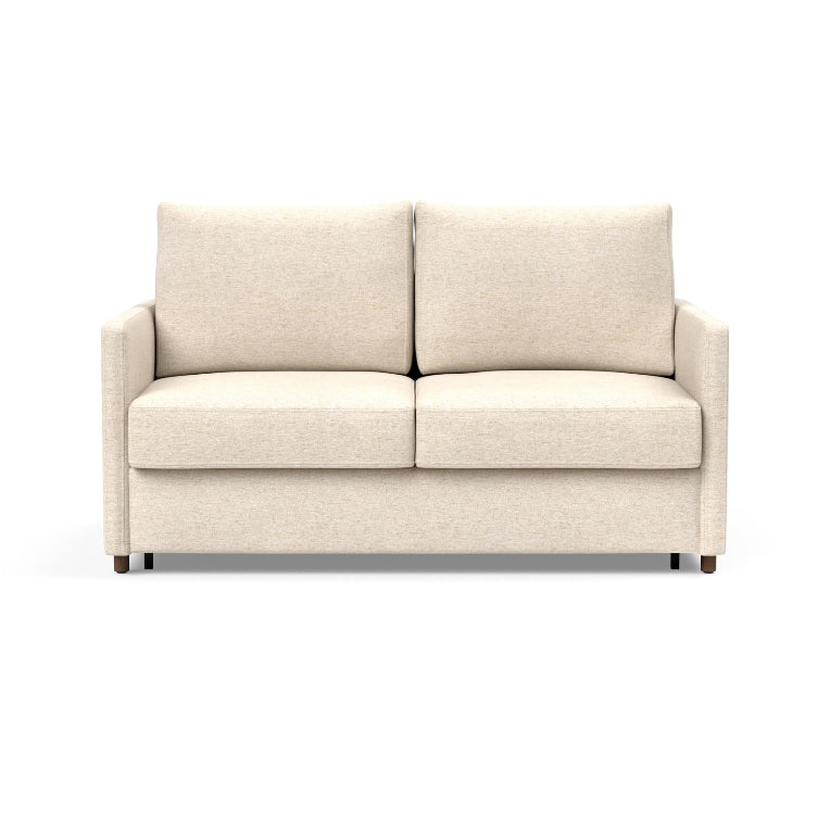 Innovation Living Neah Full Size Sofa Bed with thin arms in Halifax Shell 365 upholstery.