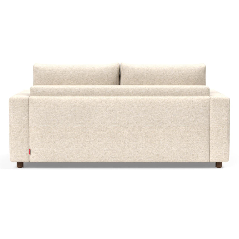 Innovation Living Neah Queen Bed with Standard Arms in Halifax Shell 365 from behind