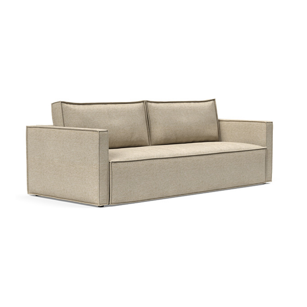 The Newilla Sleeper Sofa from Innovation Living with slim arms and halifax antique 366 upholstery setup as a sofa.