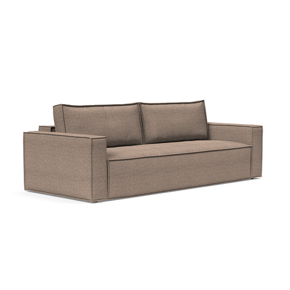 The Newilla Sleeper Sofa from Innovation Living with standard arms and halifax wicker 367 upholstery setup as a sofa.