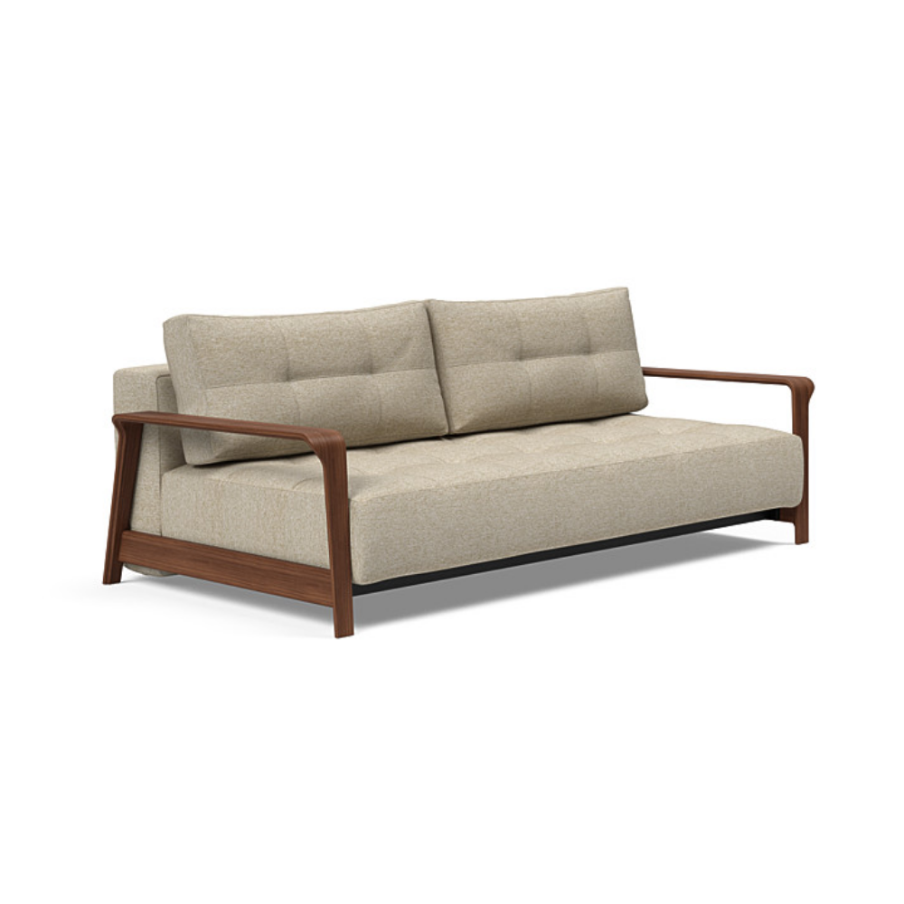 The Ran D.E.L Sofa Bed from Innovation Living with halifax antique 366 upholstery setup as a sofa.