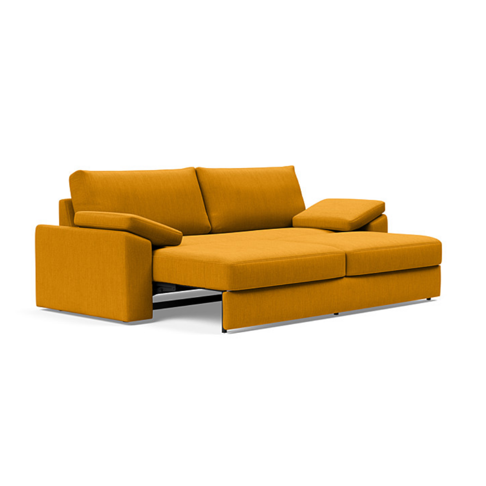 The Vilander Sleeper Sofa With Cushion Arms from Innovation Living with elegance burned curry 507 upholstery, a pull out couch.
