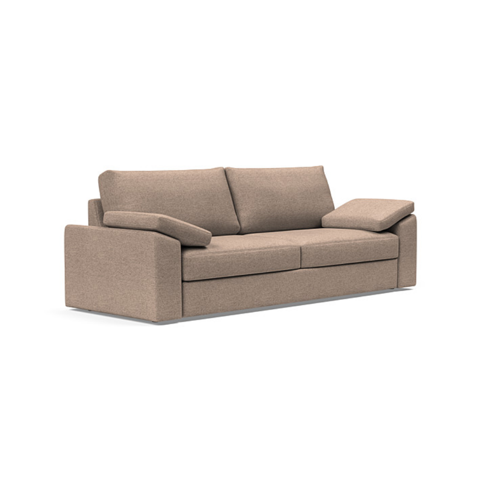 The Vilander Sleeper Sofa With Cushion Arms from Innovation Living with halifax wicker 367 upholstery setup as a couch.