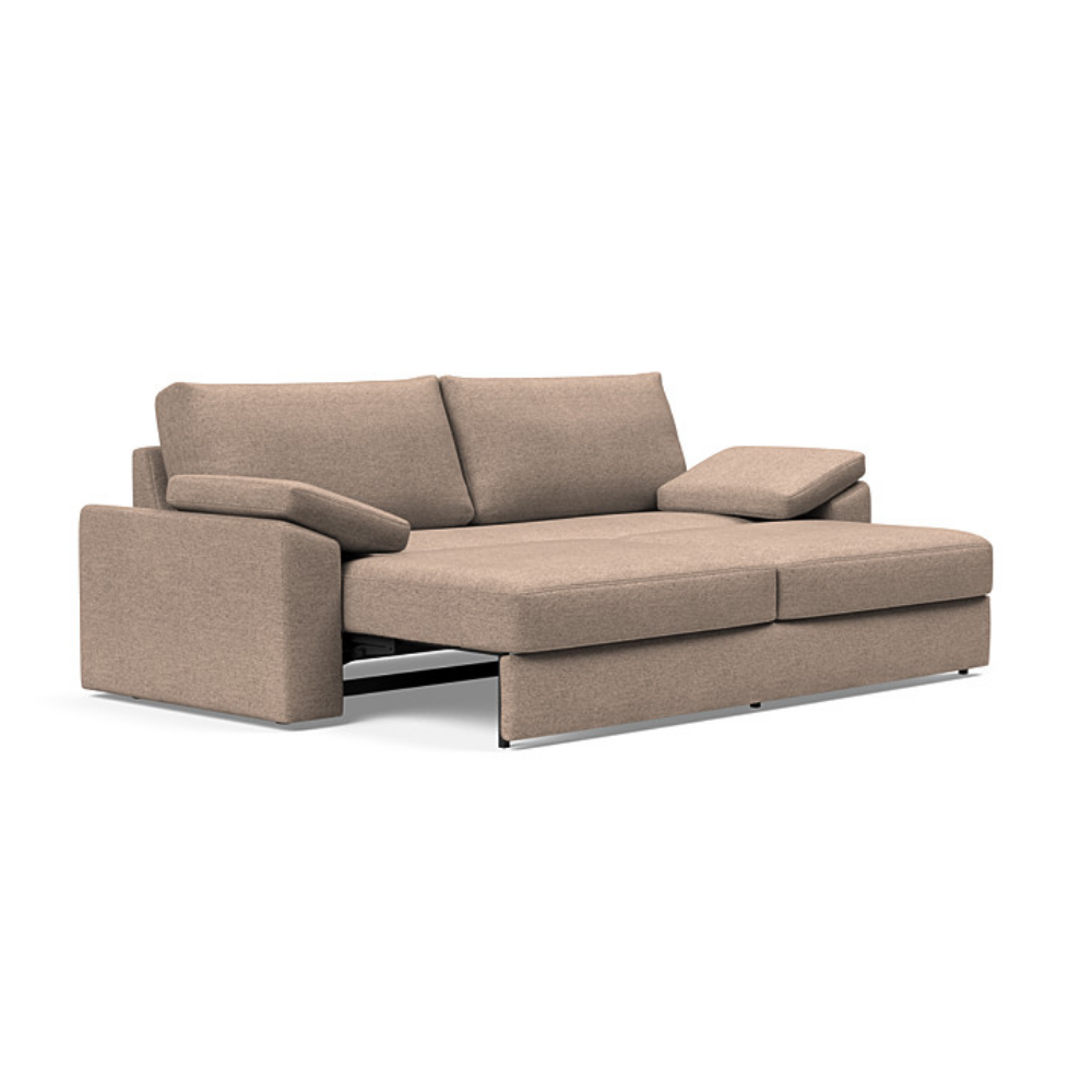 The Vilander Sleeper Sofa With Cushion Arms from Innovation Living with halifax wicker 367 upholstery, a pull out couch.