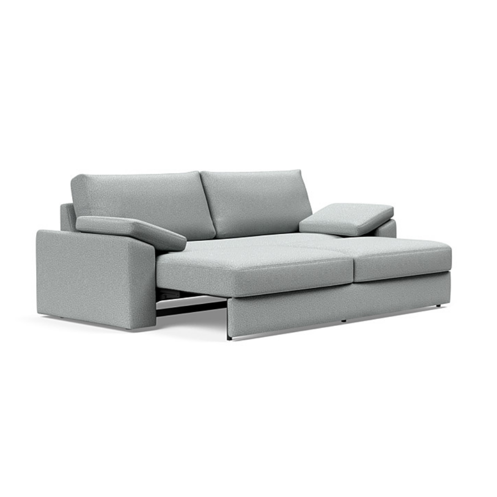 The Vilander Sleeper Sofa With Cushion Arms from Innovation Living with melange light grey 538 upholstery, a pull out couch.
