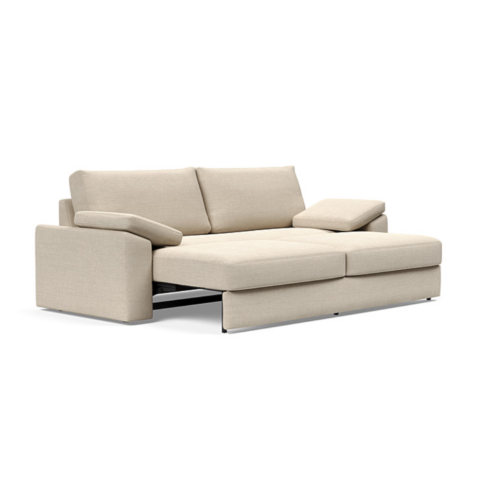 The Vilander Sleeper Sofa With Cushion Arms from Innovation Living with phobos latte 586 upholstery, a pull out couch.