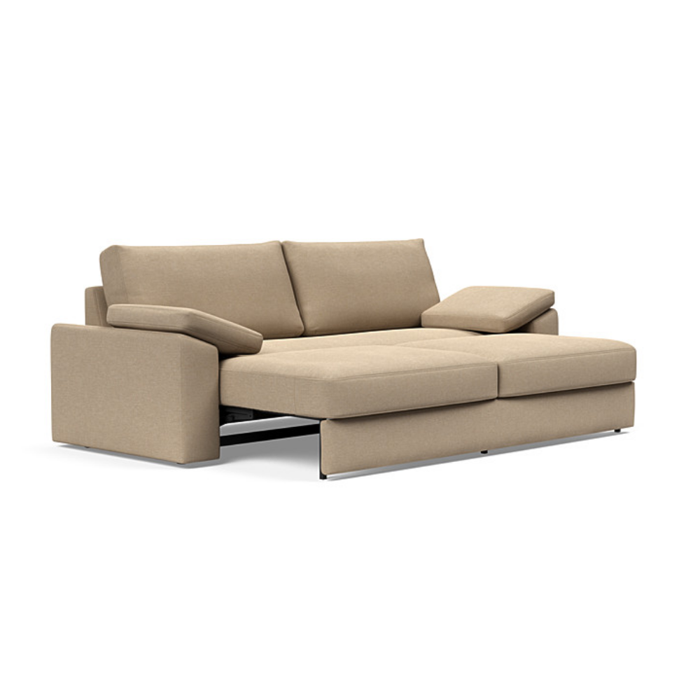 The Vilander Sleeper Sofa With Cushion Arms from Innovation Living with phobos mocha 587 upholstery, a pull out couch.