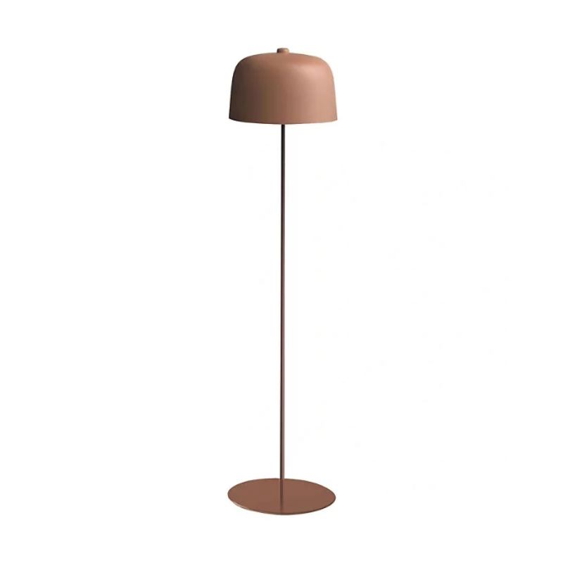 The Zile Floor Lamp from Luceplan in matte brick red.
