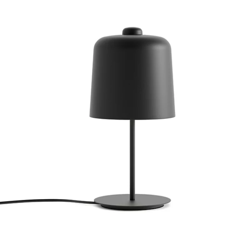 The Zile Table Lamp from Luceplan in matte black.