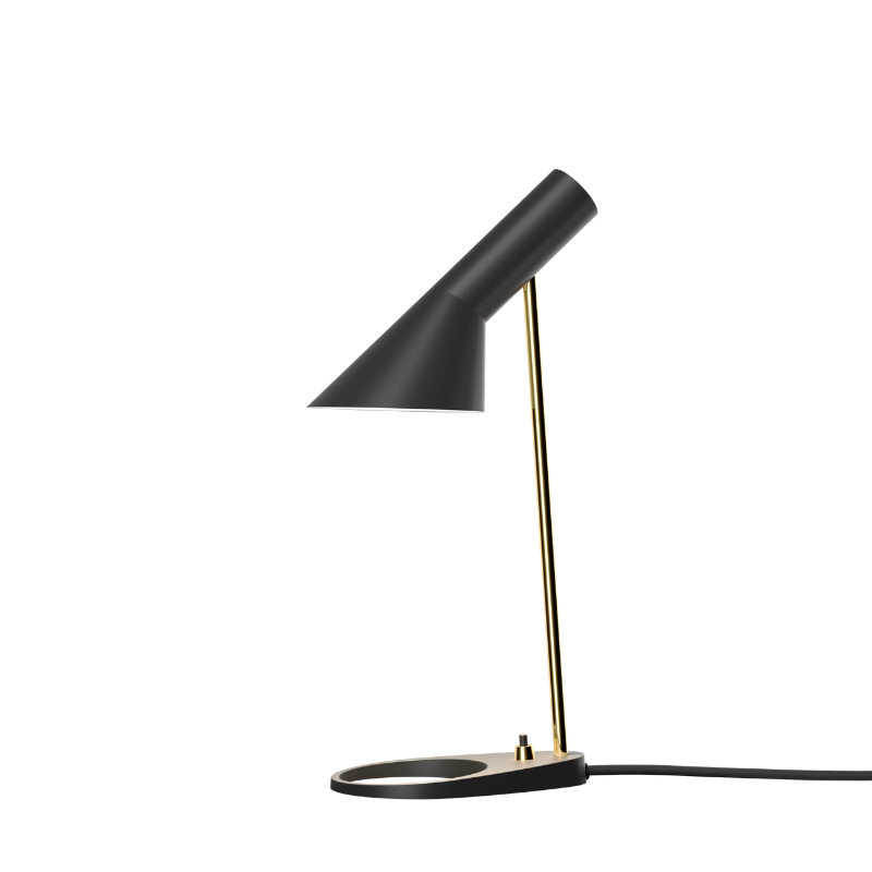 The AJ Mini Table Lamp in Brass/Black