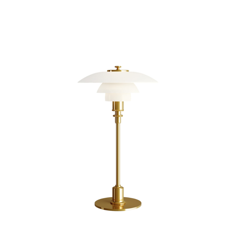 The PH 2/1 Table Lamp from Louis Poulsen in brass.