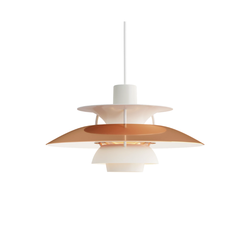 The PH 5 Mini Pendant from Louis Poulsen in copper.