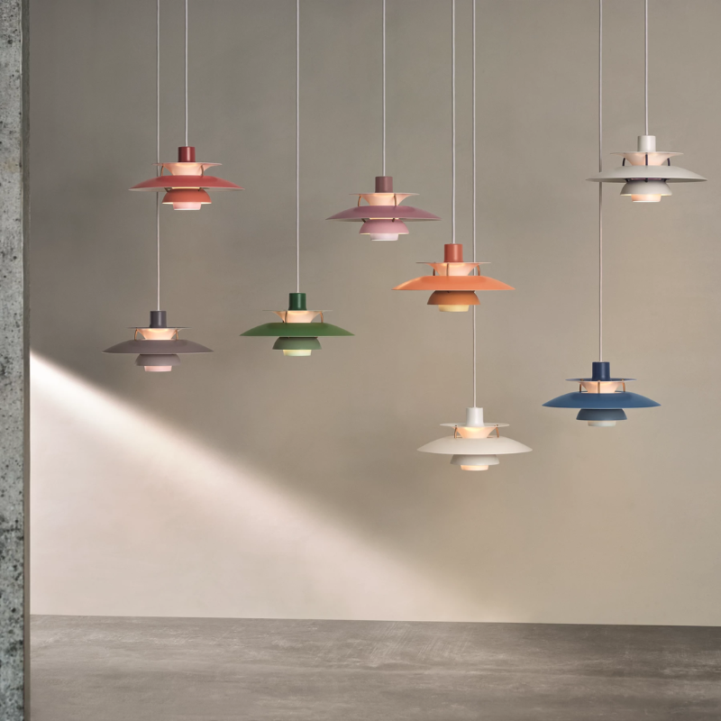 The PH 5 Mini Pendant from Louis Poulsen in a variety of colors. all-groups
