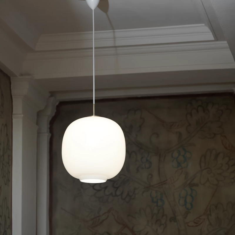 The VL 45 LED Radiohus Pendant from Louis Poulsen in a family room.