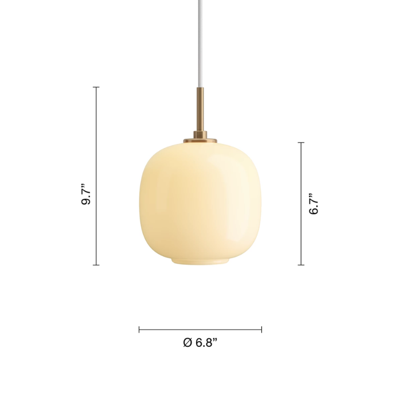 The 6.9 inch VL 45 Radiohus Pendant from Louis Poulsen dimensions. all-groups