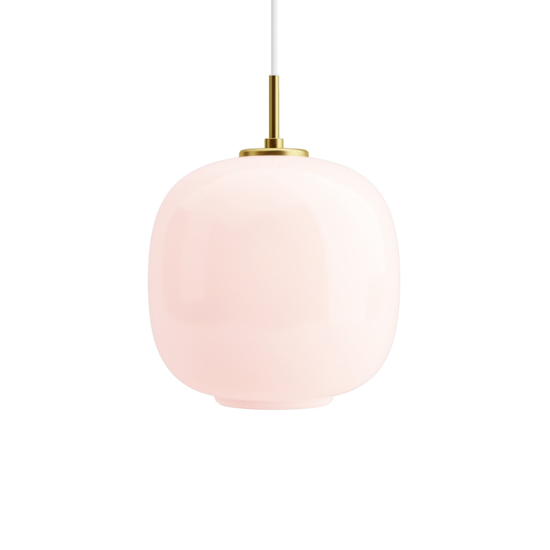 The 9.8 inch VL45 Radiohus Pale Rose Pendant from Louis Poulsen.