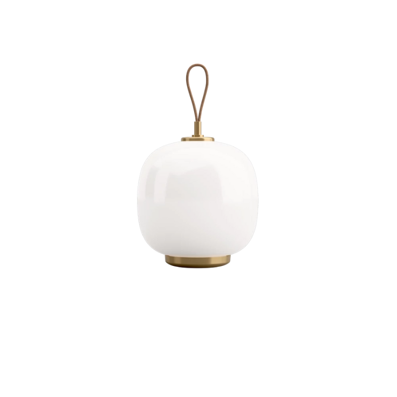 The VL 45 Radiohus Portable Lamp from Louis Poulsen in opal white glass turned off.